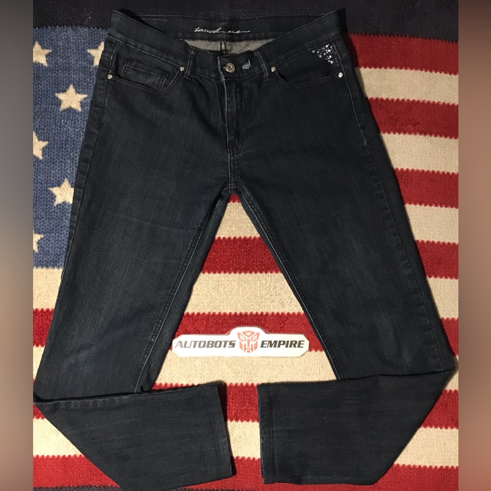 Vintage Womens TOUCH ME Rhinestone Denim Jeans 6 Stretch rlpc Casual Kors ck th
